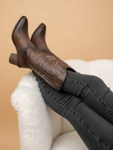 Women Mid-Calf Boots - Camel - View 4