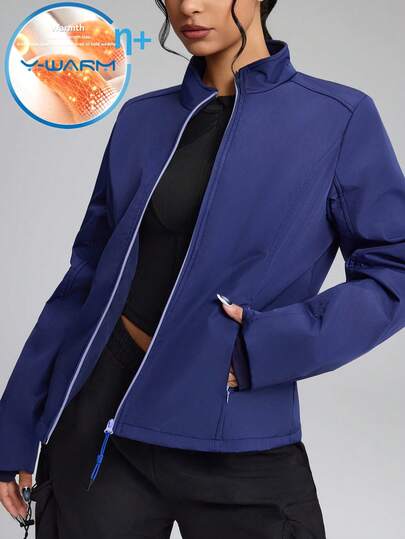 Innovista بدلة رياضية كاجوال للنساء من قماش ناعم ولين بسحاب أمامي وأكمام طويلة، بتصميم قطعتين، مناسبة للرياضة والتزلج والتنزه في الجبال، مقاومة للرذاذ المائي، مريحة للحركة والتدريب اليومي، مناسبة للطقس البارد والطبقات، هوديي أساسي