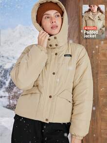 In My Nature Vadderad vinterjacka för utomhusbruk, dam med huva