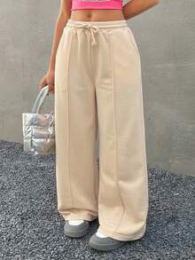 Coolane Kids Tween Girls' Winter Streetwear Basic Casual Loose Fit Gray Sweatpants,Christmas/New Year/Thanksgiving/Party/Elegant/Chic,Comfortable,Warm - Khaki - View 3