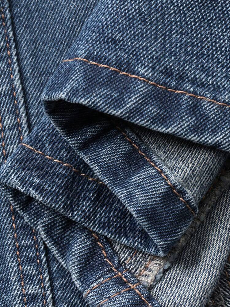 Women's Regular Waist Split Design Maxi Denim Skirt, Elegant City Casual Fishtail Skirt