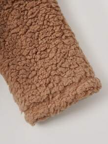 PrepCrw 1pc Young Girls Elegant Urban Versatile Comfortable Warm Faux Fur Collar Dual-Color Parka Coat, Suitable For Casual Outings, Gatherings, Holidays, Autumn And Winter