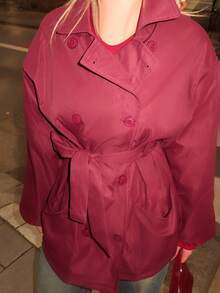 Turnttoni Herbst&Winter Damen Burgunderroten Mantel/Y2k/Klassische Outfits/Burgunderrot Langarm/Weihnachtsoutfits/Silvesteroutfit/Feiertagsparty Damenmäntel/Burgunderroter Trenchcoat/Festtagsoutfits/Silvester/Loser Mantel/Burgunderroter Formeller Mantel/Festtags-Damenoutfits/Weihnachtsmantel/Silvesterabend-Outfit/Burgunderroter Mantel/Burgunderrote Jacke/A-Form/Festliche Burgunderrote Trenchcoat/Mantel mit Langarm - Bordeaux - Übersicht 3
