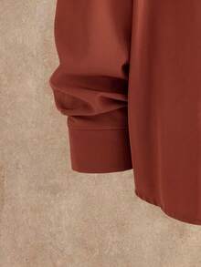 Manfinity VCAY Men's Casual Solid Color Long Sleeve Shirt And Drawstring Waist Long Pants Set, Suitable For Spring And Autumn Daily Commute - Multicolor - View 8