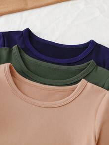 SHEIN 3件套男童保暖内衣长袖打底套装 - 彩色 - 查看 4