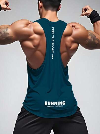 Manfinity Sport Corelite 男士休闲简约运动背心，适合日常穿着，健身上衣，透气