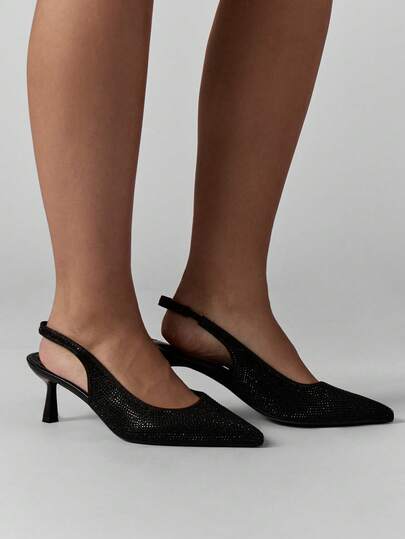 CUCCOO SZL Pointed Toe Satin Bow Decor Fashion High Heel Pumps, Elegant Party/Formal Wear, Commuting, Aesthetic Vintage Style