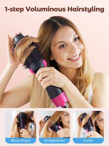 JMMO 3-In-1 Hot Air Brush, Blow Dryer, And Curling Iron Gift Set, Multifunctional Hair Styling Tool, Unique Creative Gift For Women And Men