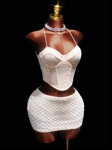 Amplova Paillettenbesetzter, sexy und eleganter Bodycon Minirock für Frauen - Verschiedenfarbig - Übersicht 10