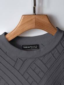 GlowEve Blusa de punto de unicolor versátil y casual - Gris - Ver 4