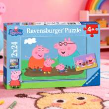 Ravensburger Peppa Pig Happy Family Life 2x24 Piece Jigsaw Puzzle Age 4 Years+ 9082 - Multicolor - View 4