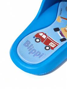 Blippi X SHEIN 可爱卡通图案蓝色男童及儿童拖鞋，速干、轻便、耐用的EVA材质，男女通用，适合在家、浴室、游乐场、游泳池、海滩等室内外穿着。 - 藍色 - 查看 7