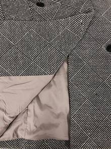 Franclia Women's Retro French Style Patchwork Blazer Collar Jacket, Suitable For Commuting, Autumn/Winter - Brown - View 8