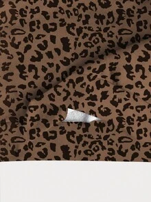 INAWLY Women's Casual Leopard Print Sweatshirt, Autumn/Winter - Coffee Brown - View 4