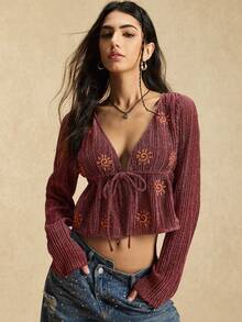 Easelle Áo thun in hình Fried Snowflake Retro Nomad - Nhiều màu - Xem 6