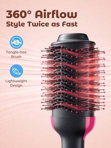 JMMO 3-In-1 Hot Air Brush, Blow Dryer, And Curling Iron Gift Set, Multifunctional Hair Styling Tool, Unique Creative Gift For Women And Men