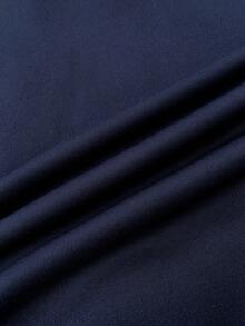 Tween Girls Navy Blue Thermal Lined Thick Letter Print Hoodie Sweatshirt, Casual School Style, Autumn/Winter