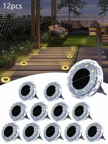Outdoor Solar Ground Lights, Path Lawn Garden Walkway Lighting, IP65 Waterproof Ambient Suitable For Courtyards, Villas, Sheds, Gardens, Terraces, Parties, Picnics, Halloween Festivals, And Other Lighting Applications - Multicolor - View 12