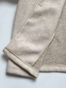 SHEIN Teen Girls Front Button Lapel Long Sleeve Casual Jacket, Everyday Wear