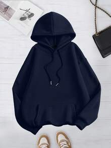 INAWLY Bộ 3 áo hoodie chui đầu màu trơn dành cho nữ, áo nỉ dài tay đa năng thường ngày dành cho bé gái, thích hợp mặc hàng ngày, đồ thể thao, chụp ảnh, hẹn hò, thu/đông, họa tiết hoa, thời trang, thanh lịch, - Nhiều màu - Xem 5
