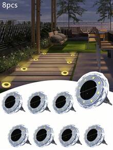 Outdoor Solar Ground Lights, Path Lawn Garden Walkway Lighting, IP65 Waterproof Ambient Suitable For Courtyards, Villas, Sheds, Gardens, Terraces, Parties, Picnics, Halloween Festivals, And Other Lighting Applications - Multicolor - View 16