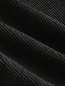 SHEIN CURVE+ Plus Size Women Solid Color Pleated Casual Loose Strap Dress/Autumn /Winter