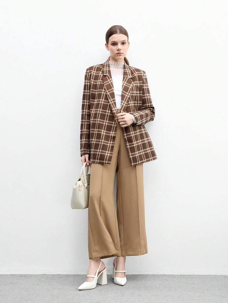 CUCCOO BIZCHIC Women's Fashion Pointed Toe Chunky High Heel Beige Strap Minimalist High Heel Pumps, Backless, Suitable For Daily Commute, Work, Shopping, Party And Formal Occasions For Christmas Spring Shoes