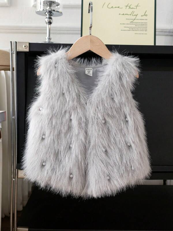 1 szt. Wysokiej jakości, nowa, ciepła, modna, uniwersalna kamizelka bez rękawów dla dziewcząt, jednolity kolor, ciemnoszary, odpowiednia na wyjścia, do szkoły, na co dzień, jako warstwa zewnętrzna, na spotkania, na wiosnę/jesień/zimę, kamizelka o regularnym kroju