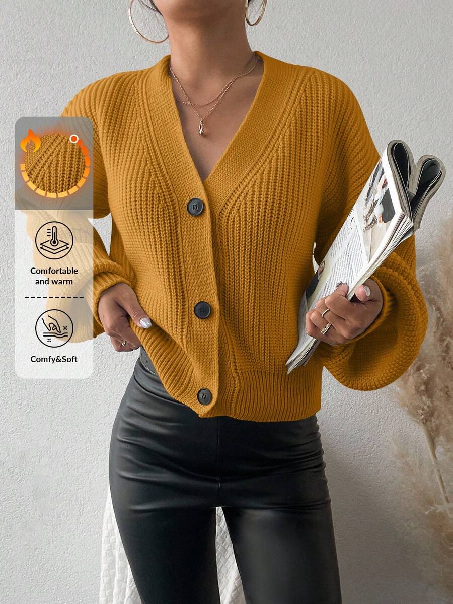 Cardigan A Spalla Bassa A Tinta Unita