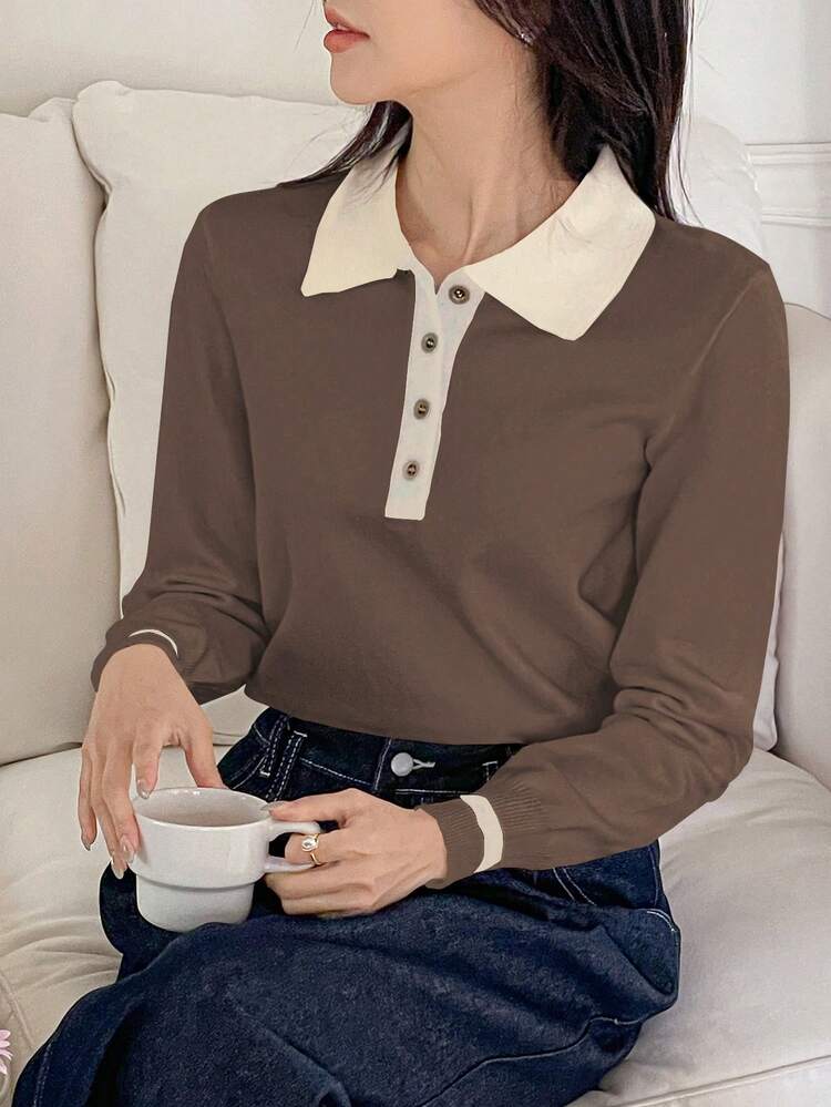 Women's Pullover Colorblock Sweater