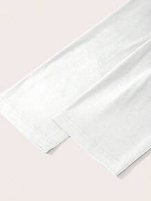 SHEIN Essnce 女式休闲马术骑手图案无袖系带长袖 T 恤，适合春季 - 白色 - 查看 3