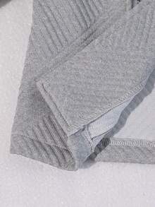 SHEIN Playful Pals 婴幼儿男童格纹绗缝领长袖夹克，时尚百搭，适合秋冬季