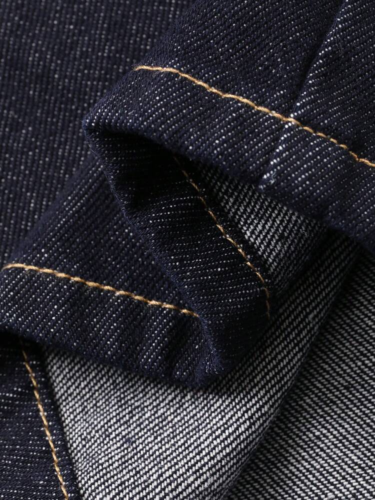 Women's Denim Collared Jacket And Cargo Pants Casual Denim Suit