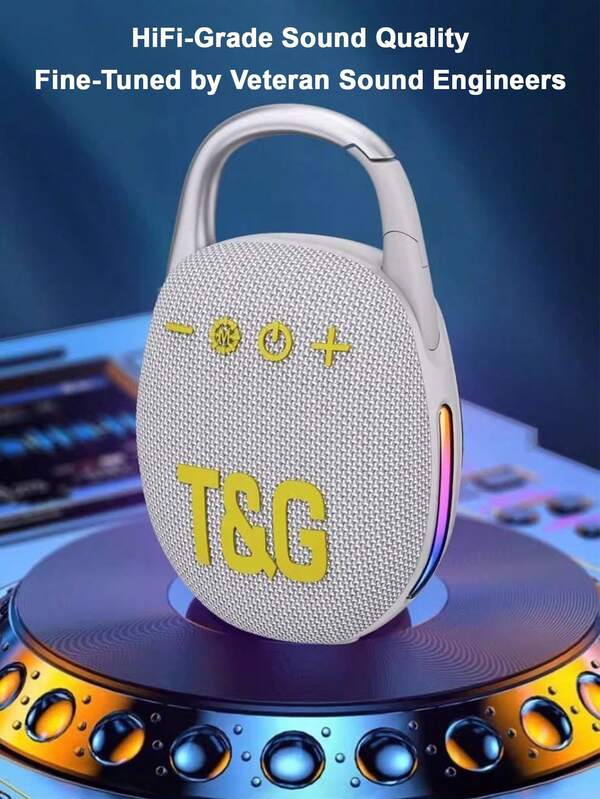 Teckwe Altavoz Bluetooth para escalada de montaña, sistema de sonido mini con ranura para tarjeta, portátil para exteriores con clip, subwoofer para ciclismo y senderismo, nuevo modelo 2025