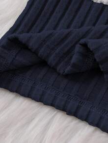 SHEIN Playful Pals 2pcs/Set Baby Boy Unisex Infant Toddler 6M-3T Colorblock White Grey Green Crew Neck Long Sleeve Pullover Top And Solid Green Pants Outfit, Suitable For Outings, Casual Wear, Sports, And School Dark Blue Baby Boy Outfit Baby Set Autumn Winter Season Baby Boy Knitted Set Baby Casual Sets Knit Two Piece Toddler Baby Casual Outfit Babyboy Outifts Baby Boys Outfit Baby Brand Outfite - Royal Blue - View 5