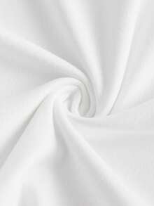 SHEIN Essnce 女式休闲马术骑手图案无袖系带长袖 T 恤，适合春季 - 白色 - 查看 5