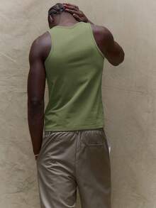 Musero Ribbed Tank Top Metal Detail Fastening Summer Spring Holiday Vacation Beachy Poolside