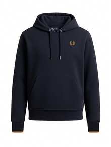 Fred Perry Men's Tipped Hooded Navy