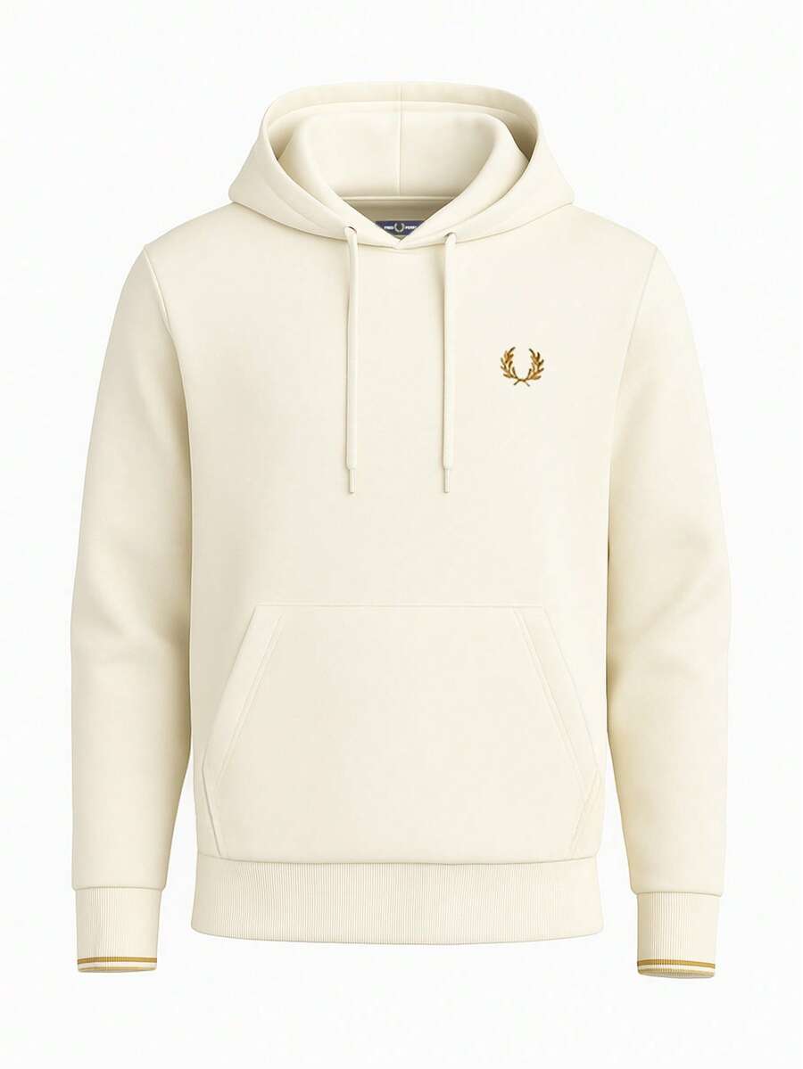 Fred Perry Men's Pullover Hoodie Beige - Oatmeal - View 1