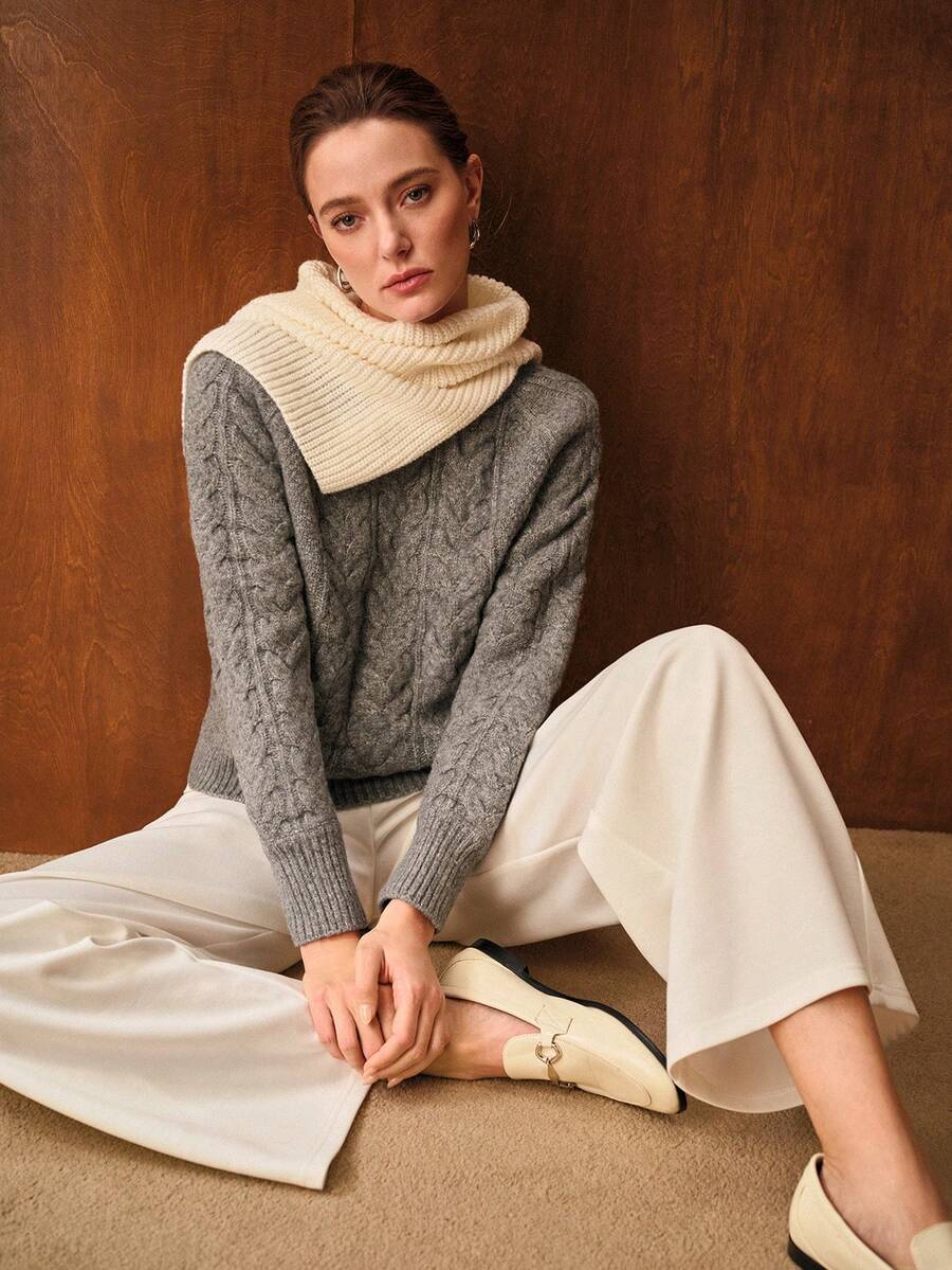 MOTF PREMIUM Áo len dệt kim tay raglan trơn thu đông
