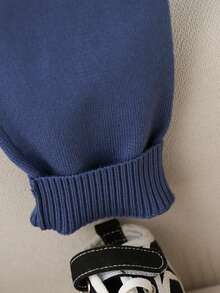 Souflis Souflis Toddler Boys' Casual Cute Striped Knit Sweater Long Sleeve Set, Autumn/Winter Autumn And Winter Two Piece Suit Blue Vintage Baby Boy Outfit Sapphire Suit For Baby Boy Knitted Baby Boy Blue Outfit Longsleeve Baby Boy Winter Clothes Long Sleeve Baby Boy Knitted Set Baby Outfits Unisex For Fall Baby Boy Clothes Long Sleeve Neutral Baby Clothes Baby Knit Outfit Knit Two Piece Toddler Baby Sweater Set Baby Boy Sweater Set Winter Baby Outfits - Dusty Blue - View 5