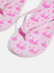 Grefit Cuccoo Star Print Flat Strap Slippers, Indoor/Beach Wear - Pink - View 7