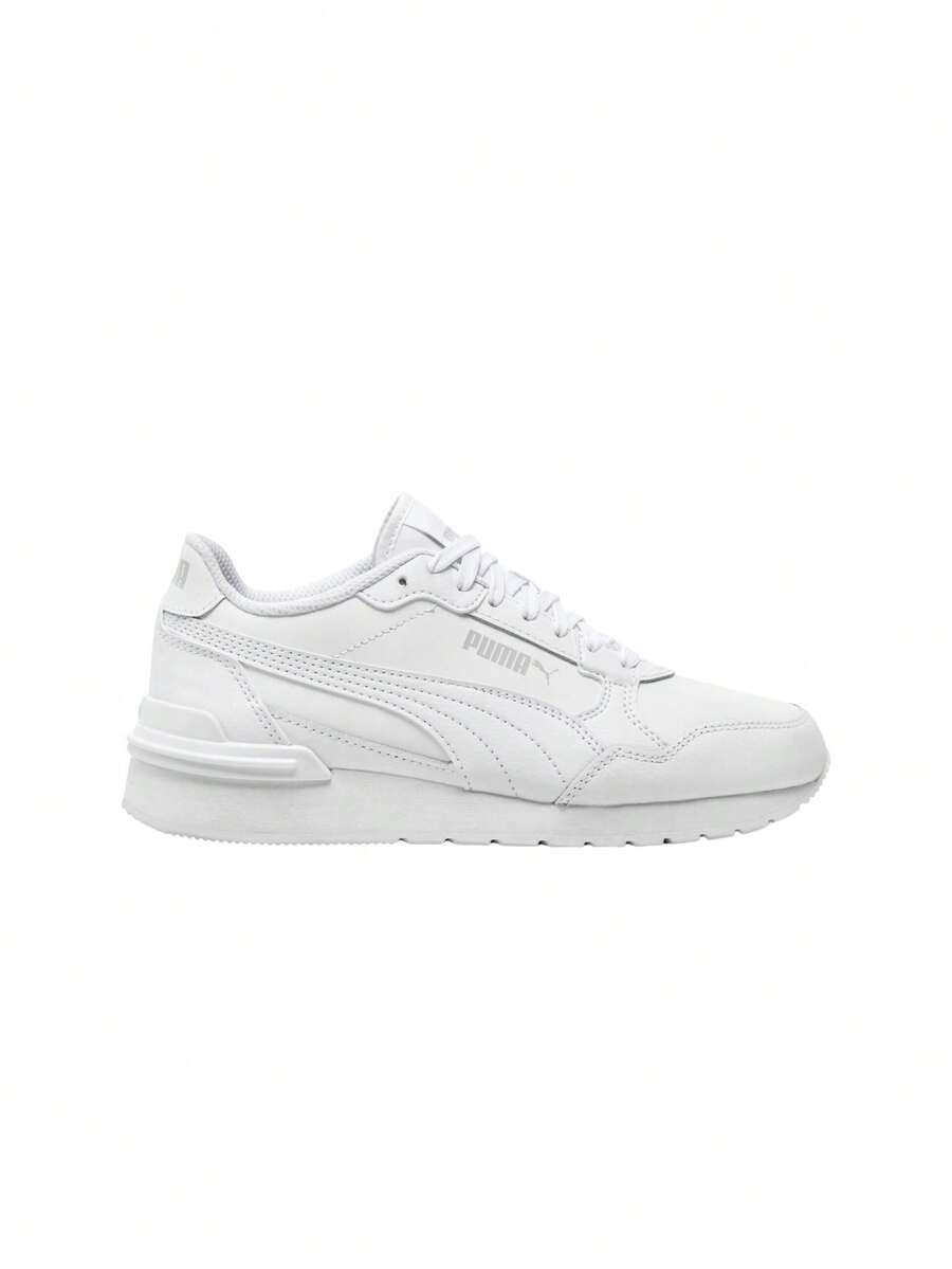 Puma St Runner V4 L Kids Sports Shoes Beige 399736 - Puma White-Cool Light Gray - View 1