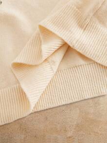 HIMLAND Herren Rundhals Strickpullover, Bärenmuster, einfarbig, leicht weite Passform