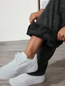 Flexra 低腰阔腿做旧时尚水洗牛仔裤 - 深灰色 - 查看 6