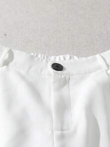 GlowEve Maglietta a maniche lunghe aderente in maglia + Pantaloni bianchi a gamba dritta - Bianco e nero - Visualizzare 5