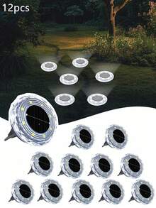 Outdoor Solar Ground Lights, Path Lawn Garden Walkway Lighting, IP65 Waterproof Ambient Suitable For Courtyards, Villas, Sheds, Gardens, Terraces, Parties, Picnics, Halloween Festivals, And Other Lighting Applications - Multicolor - View 15