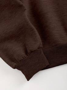 SHEIN Unity 2 件 Y2K 星豹印花连帽衫和运动裤套装，时尚街头服饰 - 棕色 - 查看 4