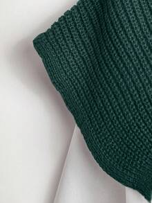 GlowEve 女士休闲/办公室通勤两件套：短款上衣和针织裙，秋冬 - 墨綠色 - 查看 5