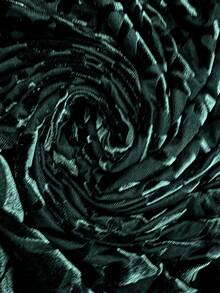 Zelara 加大码天鹅绒褶皱下摆修身T恤，圣诞节优雅派对上衣，感恩节冬季新年圣诞派对长袖绿色上衣 - 墨綠色 - 查看 9